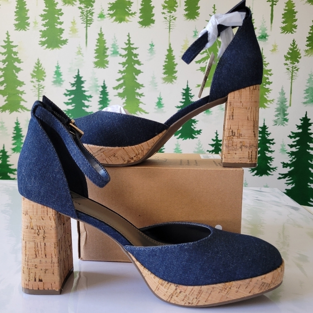 Worthington Womens Panama Block Heel Pumps.